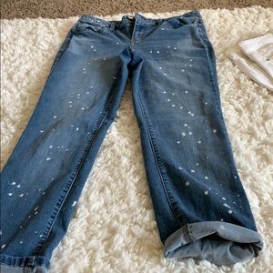 Paint splattered jeans